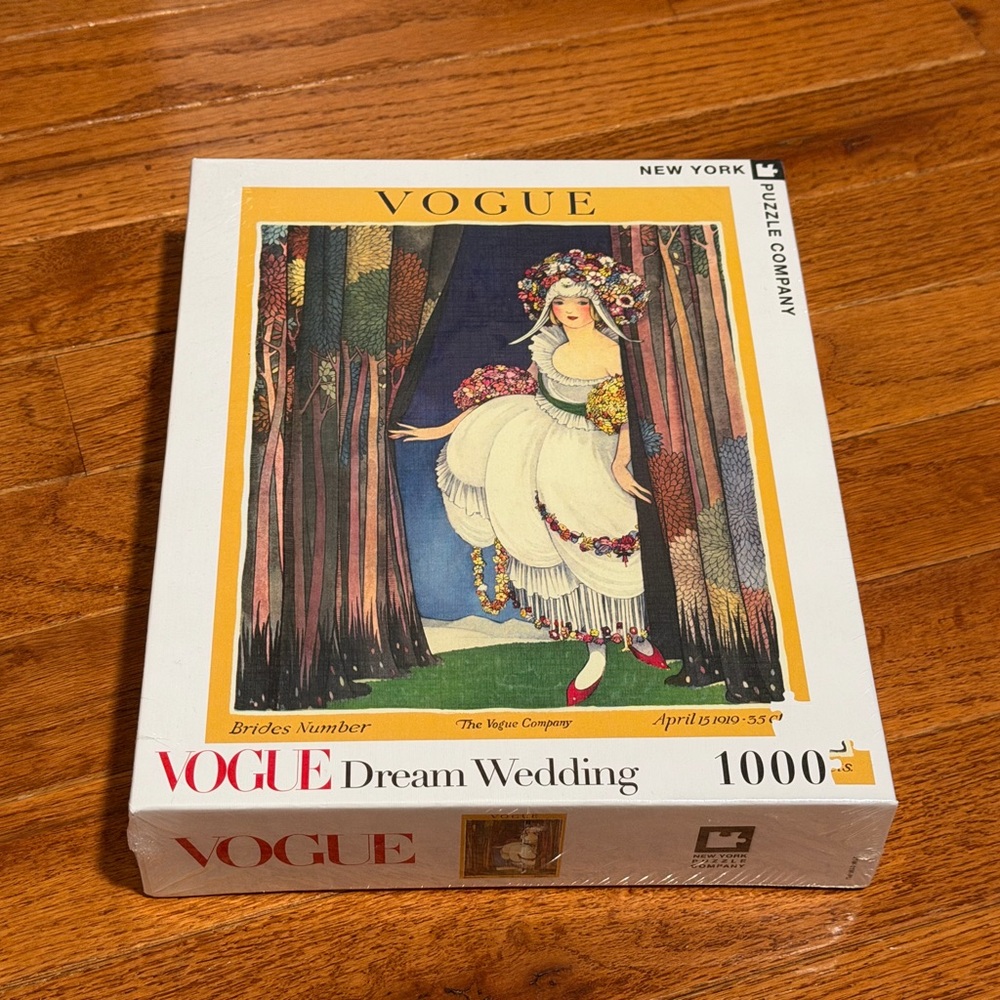 Vogue Bridal Illustration Puzzle - Cream, Yellow, Red Accents
